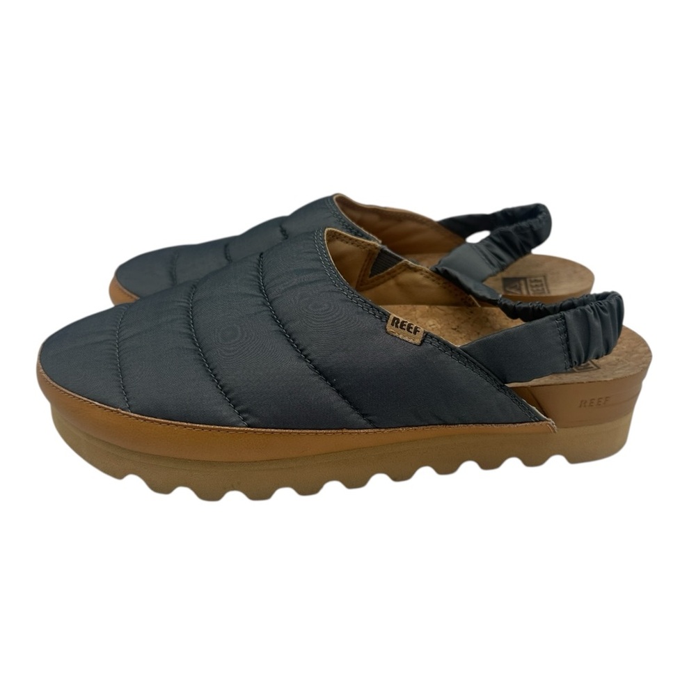 Reef Quilted Grey Platform Slip-Ons